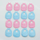 100Pcs Baby Shower Pink Blue Fabric Bibs Pacifiers Feeder Confetti Birthday Sprinkles For Boy/Girl Party Decorations Supplies