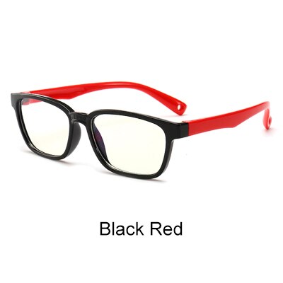 Ralferty Kids Square Glasses Anti-blue Blocking Computer Eyewear Frame Child Boy Girl TR90 Flexible Eyeglasses Frames A008