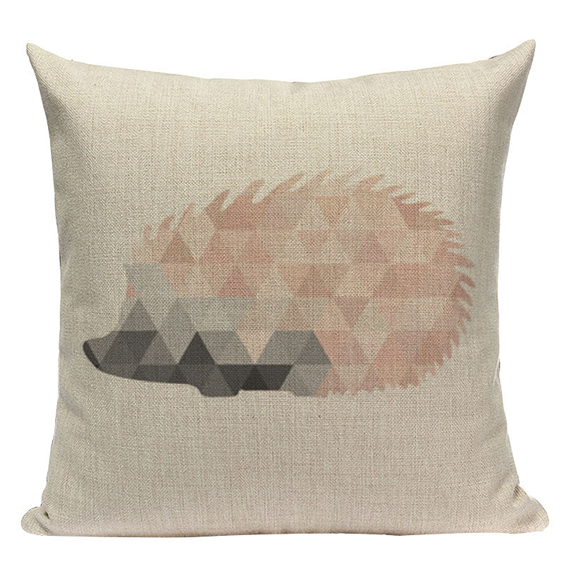 2021 Nordic Pop Geometry Cushion Cover Home Decorative Pillows Animals Car Sofa Throw Pillows Linen Print Custom Pillowcase