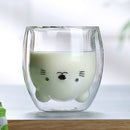 280ml Creative Cute Bear Double-layer Coffee Mug Cartoon Baby Duckling Animal Milk Glass Lady Cute Gift Cup