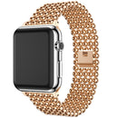 Band For Apple Watch Bracelet 38mm 40mm 42mm 44mm 41mm 45mm 49mm Beads Metal Watchband iWatch Strap Series 3 4 5 6 7 SE 8 Ultra