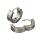 Sauvoo 1 Paar Punk Schwarz Edelstahl Creolen Piercing Runde Neutrale Ohrringe für Frauen Männer Mode Schmuck Goldene Ohrringe