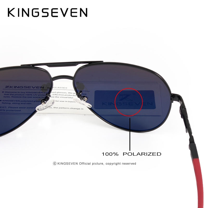 KINGSEVEN Brand Men's Aluminum Magnesium Sun Glasses Polarized UV400 Sun Glasses oculos Male Eyewear Sunglasses For Men N725