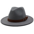 Seioum Special Felt Hat Men Fedora Hats with Belt Women Vintage Trilby Caps Wool Fedora Warm Jazz Hat Chapeau Femme feutre