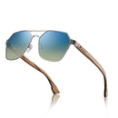 Hu Wood Sunglasses Men Polarized Red Lens Handmade Fashion Brand Cool UV400 High Quality Driving with Case Oculos GR8039
