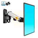 NB F120 17-27" Gas Spring Full Motion TV Wall Mount LCD Monitor Holder Aluminum Arm Bracket Silver Black