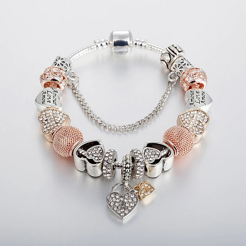 ANNAPAER Top Selling Pulseiras Luxury Full of Rhinestone Charms Abalorio Trendy Retro Beads Fit Pan Original Bracelets Bangles