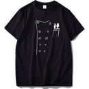 Koch T-Shirt Gefälschter Anzug Koch Gedruckt T-Shirts Baumwolle Lustig Sommer Top Hohe Qualität Locker Rundhals T-Shirt EU Größe