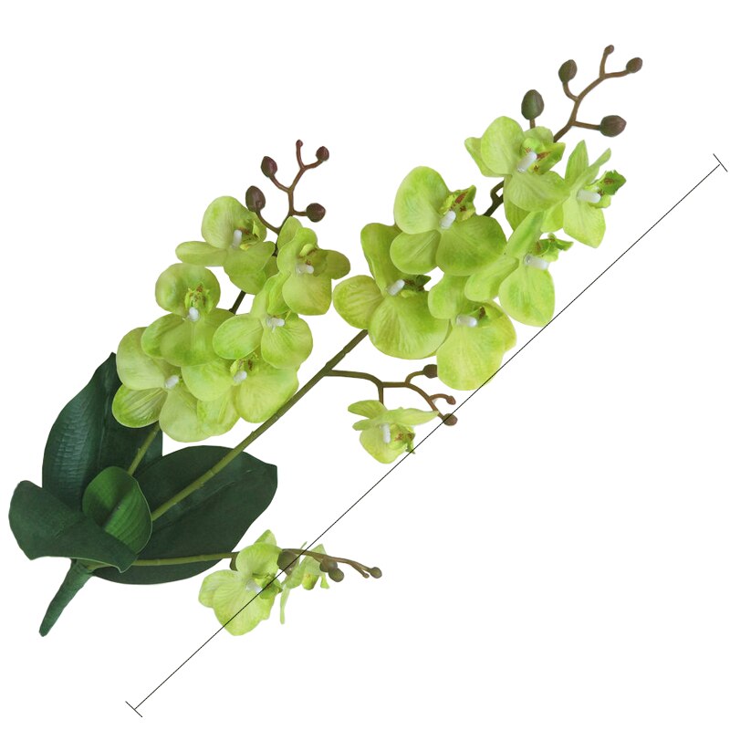 JAROWN Artificial Real Touch Latex Butterfly Orchid Flores 3 Branch 15 Head Band Leaf Fake Flower Wedding Decor Home Decorations