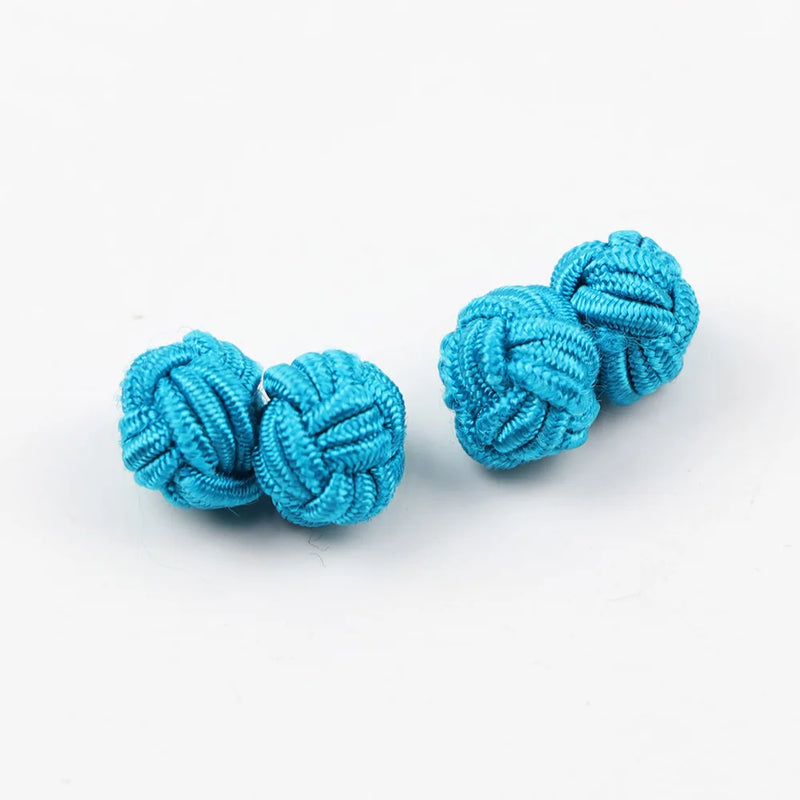 Mens Cuff Links Fashion Men's Shirt Cufflinks Trade Mixed Solid Colors DIY Braided Wire Buckle Cuff Link