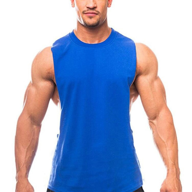 Brand New Plain Tank Top Men Bodybuilding singlet Gym Stringer Sleeveless Shirt Blank Fitness Clothing Sportwear Muscle Vest