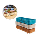 1PCS Vintage Wood Garden Flower Planter Succulent Pot Rectangle Trough Box Plant Bed