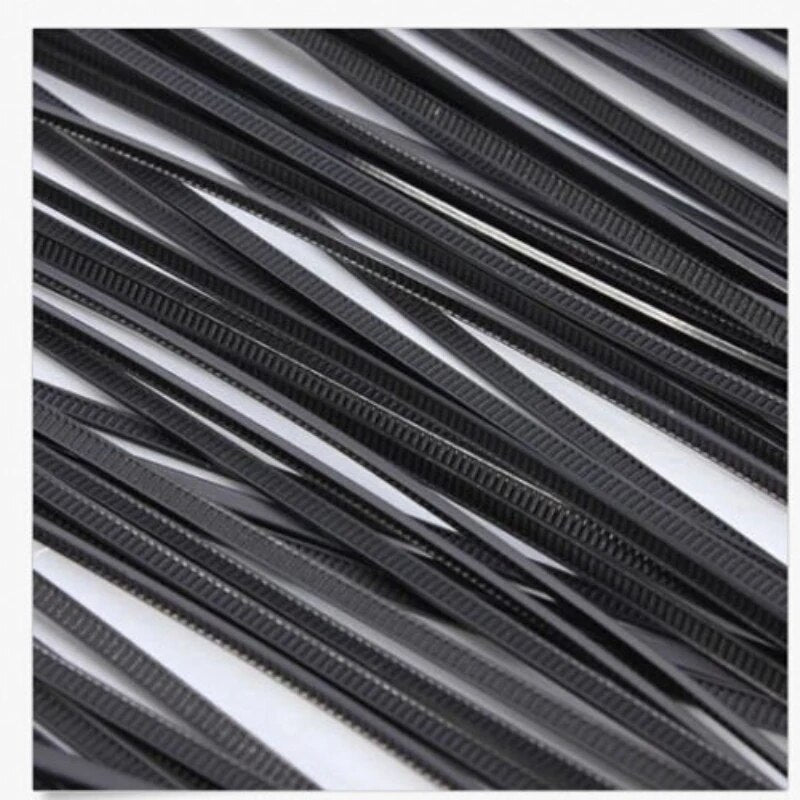 5mm 200mm Self-Locking Cable Ties Nylon Plastic Wire Zip Tie Cord Strap 500pcs black