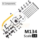 1/6 Scale M134 Minigun Gatling Machine Gun Assemble Model Army TERMINATOR Collections Scene Sandpan Game