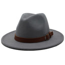 Seioum Special Felt Hat Men Fedora Hats with Belt Women Vintage Trilby Caps Wool Fedora Warm Jazz Hat Chapeau Femme feutre