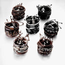 Herrenarmbänder Vintage Mehrschichtige Ledergeflecht-Armbänder Armreifen Stern Blatt Eule Handgemachte Seilwickel-Armbänder Männliches Geschenk Schmuck