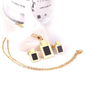 LUXUKISSKIDS Modeschmuckset Edelstahl Ohrring Halskette Dubai Hochzeit Brautschmucksets für Damen Mädchen Accessoires