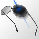 VIVIBEE Classic Rectangle Style Men's Polarized Sunglasses Retro Square Polarizing Sun Glasses for Male UV400 Eyewear