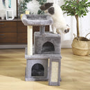 Domestic Delivery Cat House Luxury Cat Jumping Toy with Ladder Scratching Wood Climbing Tree Toys Cat Furniture