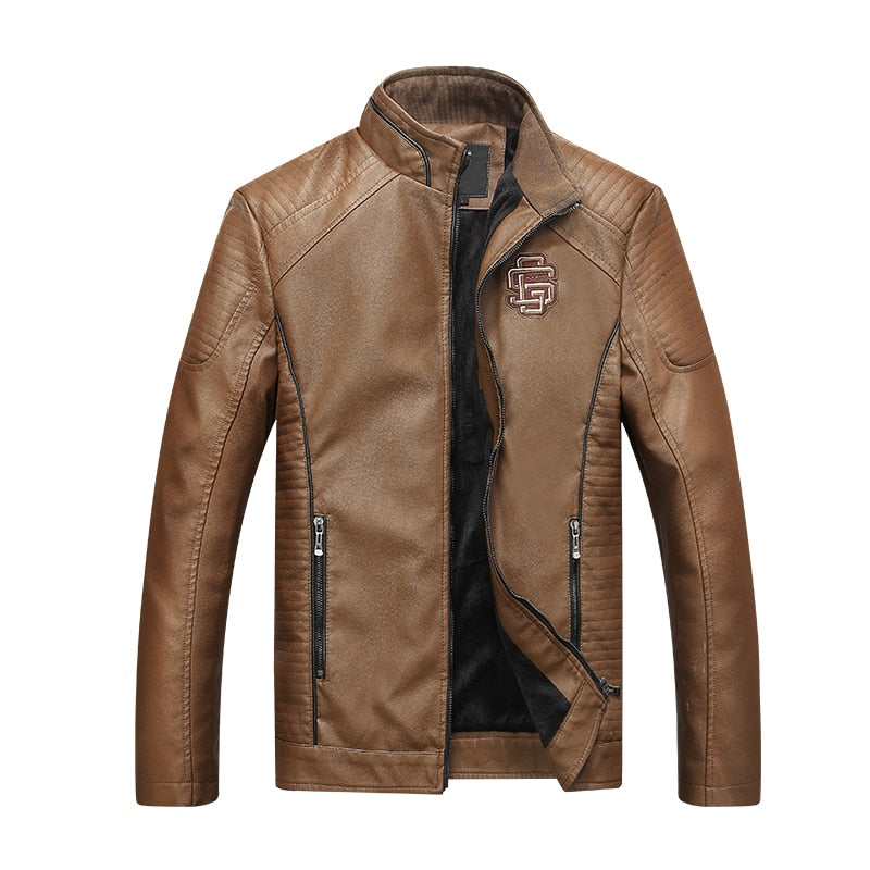 Bolubao Men Leather Suede Jacket Fashion Autumn Motorcycle PU Leather Male Winter Bomber Jackets Outerwear Faux Leather Coat