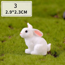 1 Pcs 12 Style Cute Rabbit Easter Decoration Miniature Hare Animal Figurine Resin Craft Mini Bunny Garden Ornament