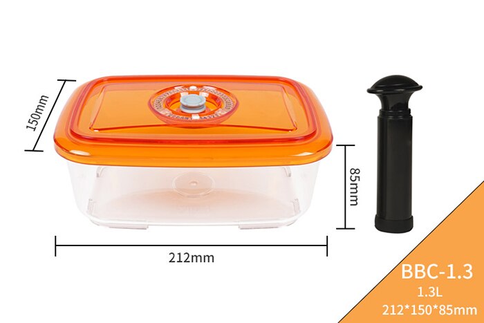 LAIMENG Vacuum Container Plastic Food Storage Container With Lid Damp Proof Large Capacity Kitchen Box for Vacuum Sealer S250