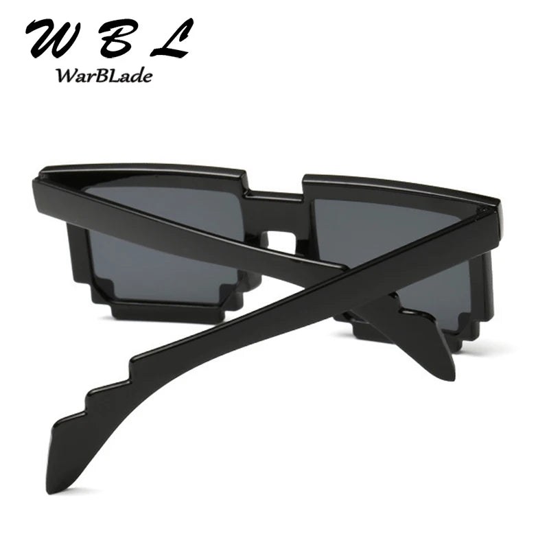 WarBLade Fashion Vintage Square Glasses  Novelty Mosaic Sun Glasses Unisex Pixel Sunglasses Trendy Baby Baby sunglass