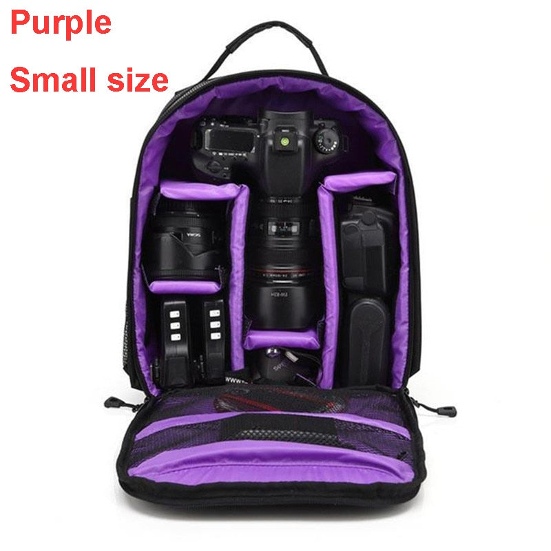 Waterproof DSLR Backpack Video Digital DSLR Camera Bag Multi-functional Outdoor Camera Photo Bag Case for Nikon Canon DSLR Lens