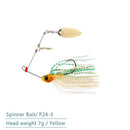 1pcs TSURINOYA 7g/10g Spinner Bait with Brass Fishing Spoon Lure Metal Jig Jigging lure Swimbait Spinnerbait