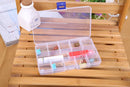 1 Stück Kunststoff 6/8/15 Fächer Aufbewahrungsboxen Einstellbare Verpackung Transparenter Werkzeugkoffer Bastel-Organizer Box Schmuckzubehör