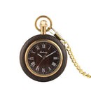 Creative Wood Watch Men Pocket Watches Retro Walnut Wood Case Standard Round Dial Jewelry Quartz Clock Hours Art Collectibles