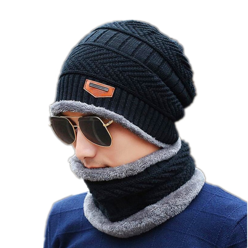Hot Balaclava Knitted hat scarf cap neck warmer Winter Hats For Men women skullies beanies super warm Fleece mask dad cap