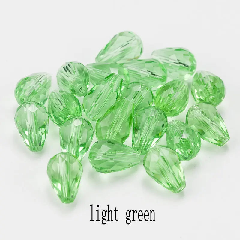 60/70PCS 8/10mm Crystal Tear Drop Shape Beads for Jewelry Making Waterdrop AB Glass Beads Loose Jewellery Beads DIY Bracelets