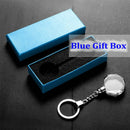 Personalized Customized Logo Pattern Crystal Key Chains Gift Decoration Laser Engraved Pictures with Colorful Light