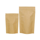 50PCS Stand up Kraft Paper+Foil Inlay Ziplock Storage Bag High Barrier Powder Nuts Coffee Tea Spice Candy Heat Sealing Pouches