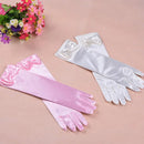 Thin Elastic Children's Day Professional Dance Gloves Long Lace Bow Tie Accessories Gloves Girls Princess Gloves Kids Gift G195
