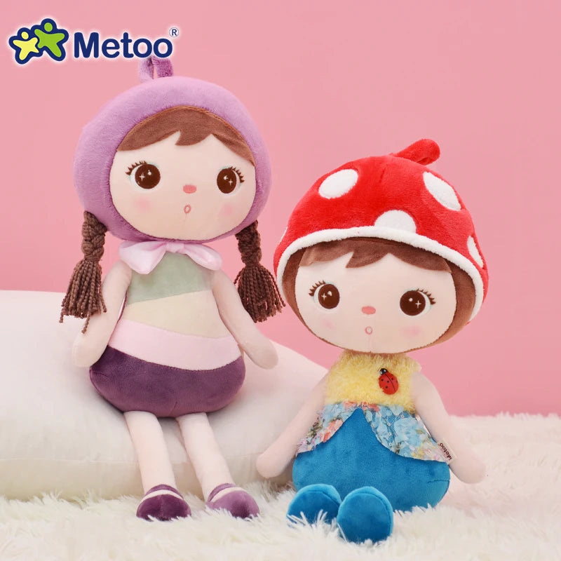 Metoo Doll Cute Cartoon Girls Baby Soft Plush Stuffed Toys Kawaii Sweet Animals For Kid Children Christmas Birthday Gift