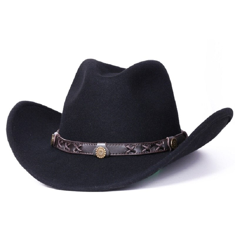 Unisex Warm Comfortable Dakota Crushable Wool Felt Western Cowboy Casual Hat