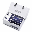 New Plaid  men ties set  Extra Long Size 145cm*7.5cm Necktie navy blue Paisley Silk Jacquard Woven Neck Tie Suit Wedding Party