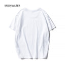 MOINWATER Neue Damen Freizeit Sommer T-Shirts Mode Lady 100% Baumwolle Weiße T-Shirts Kurzarm Schwarze T-Shirt Tops für Damen MT1904