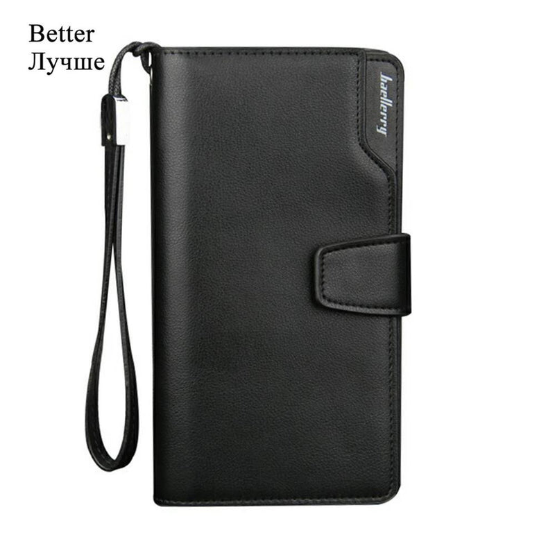 2020 Card Holder Men Wallets Business PU Leather Long Design Quality Fashion Casual Men Purse Zipper Multi-function Wallets