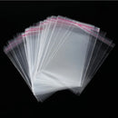 100pcs Clear Self-adhesive Sealing Plastic Bags Gift Jewelry Packaging Bag Candy Packing Resealable Cookie Packaging Bags