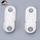 Myhomera 4-2Pcs 16mm Zinc Alloy Oval Wardrobe Rail Bracket Hanging Rod End Supports Closet Tube Pipe Brackets+Screw Wall Mounted