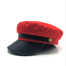 2018 New unisex red black flat navy hat cap women men fashion berets hot sale street style beret caps brand hats Newspaper Cap