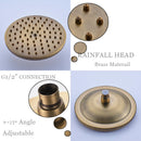 Rainfall Bathroom Shower Set Brass Antique Shower Mixers with Handshower Single Handle Wall Mounted Shower Faucet Tap
