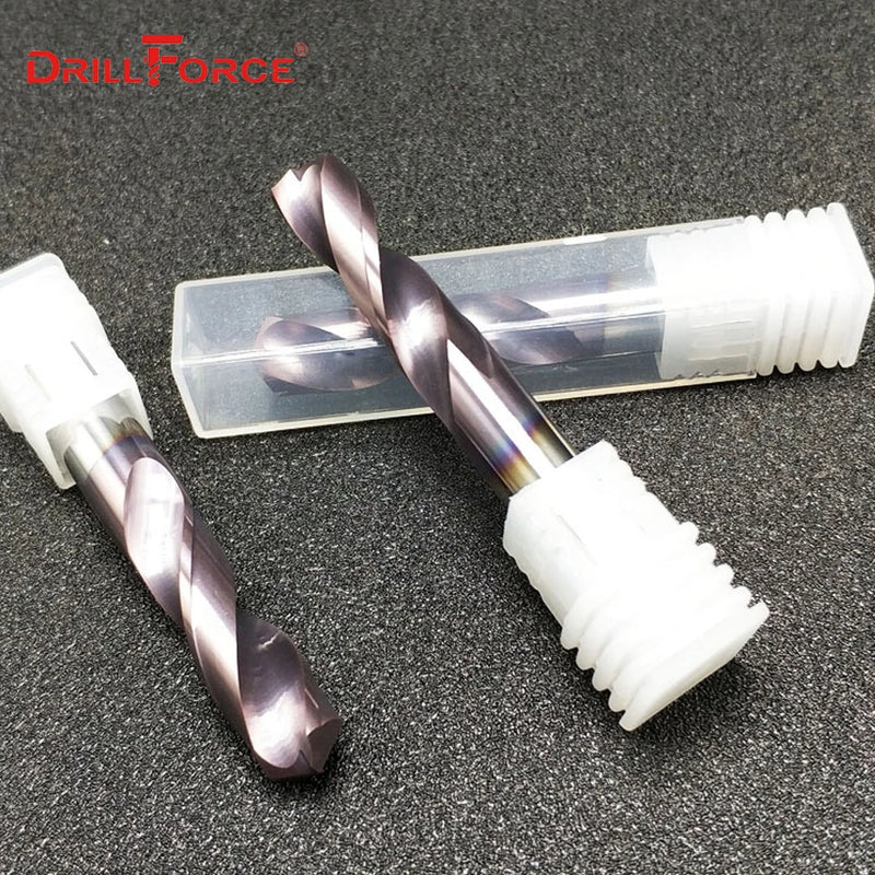 Drillforce 1PC Dia. 1.0-9.0mm HRC65 Solid Carbide Drill Bits Twist Drill Bit For Hardened Alloy Tool Stainless Steel