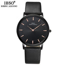 IBSO Top Brand Luxury Mens Quartz Watch Genuine Leather Strap Watch For Male Fashion Clock Relogio Masculino