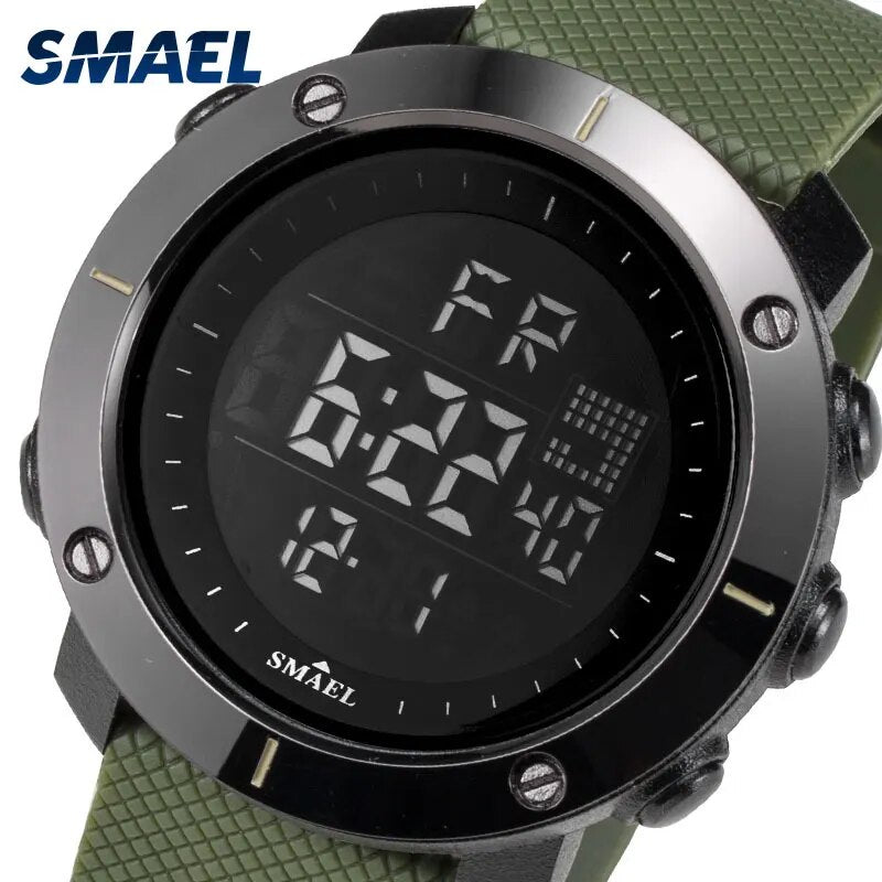 SMAEL Electronics Wristwatches Hot Men Clocks Digital Watch Sport LED Watches shock Big Dial 1711 Military Watches Army Strap