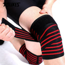 AOLIKES 1 Paar Kniebandagen Fitness Gewichtheben Sport Kniebandagen Knie Wickel für Kniebeugen Trainingsgeräte Zubehör für Fitnessstudio