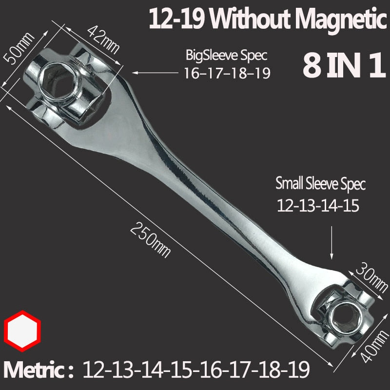 48 in 1 Wrench Socket Works with Spline Bolts Torx 360 Degree 6-Point Universial Furniture Car Repair Spanner Hand Tools